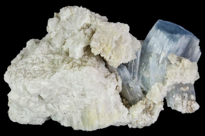 Aquamarine Crystal in Albite Crystal Matrix - Pakistan #111347